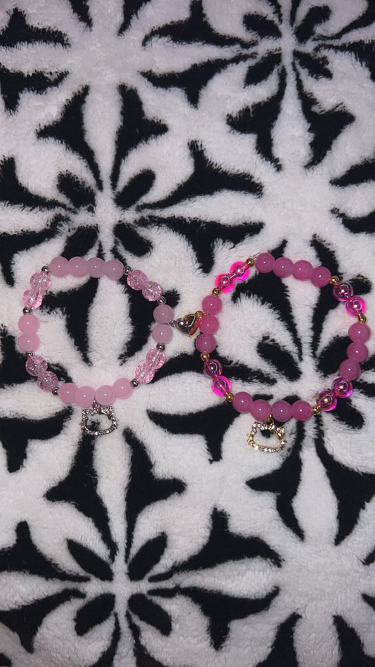 Matching Light & Dark Pink HK Bracelet